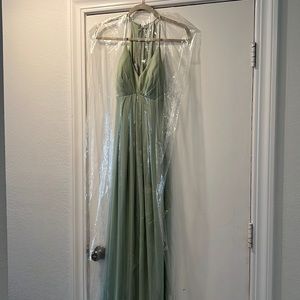 Sage green Azazie “Annabelle” maternity bridesmaid size A8
